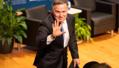 Sen. Dave McCormick delivers opening remarks at the Pennsylvania Energy & Innovation Summit at Carnegie Mellon University in Pittsburgh, Pa., on Tuesday, July 15, 2025,