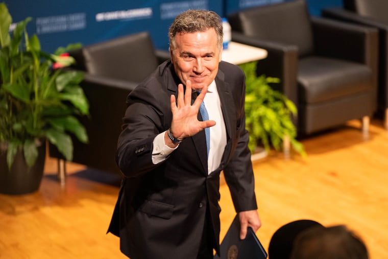 Sen. Dave McCormick delivers opening remarks at the Pennsylvania Energy & Innovation Summit at Carnegie Mellon University in Pittsburgh, Pa., on Tuesday, July 15, 2025,