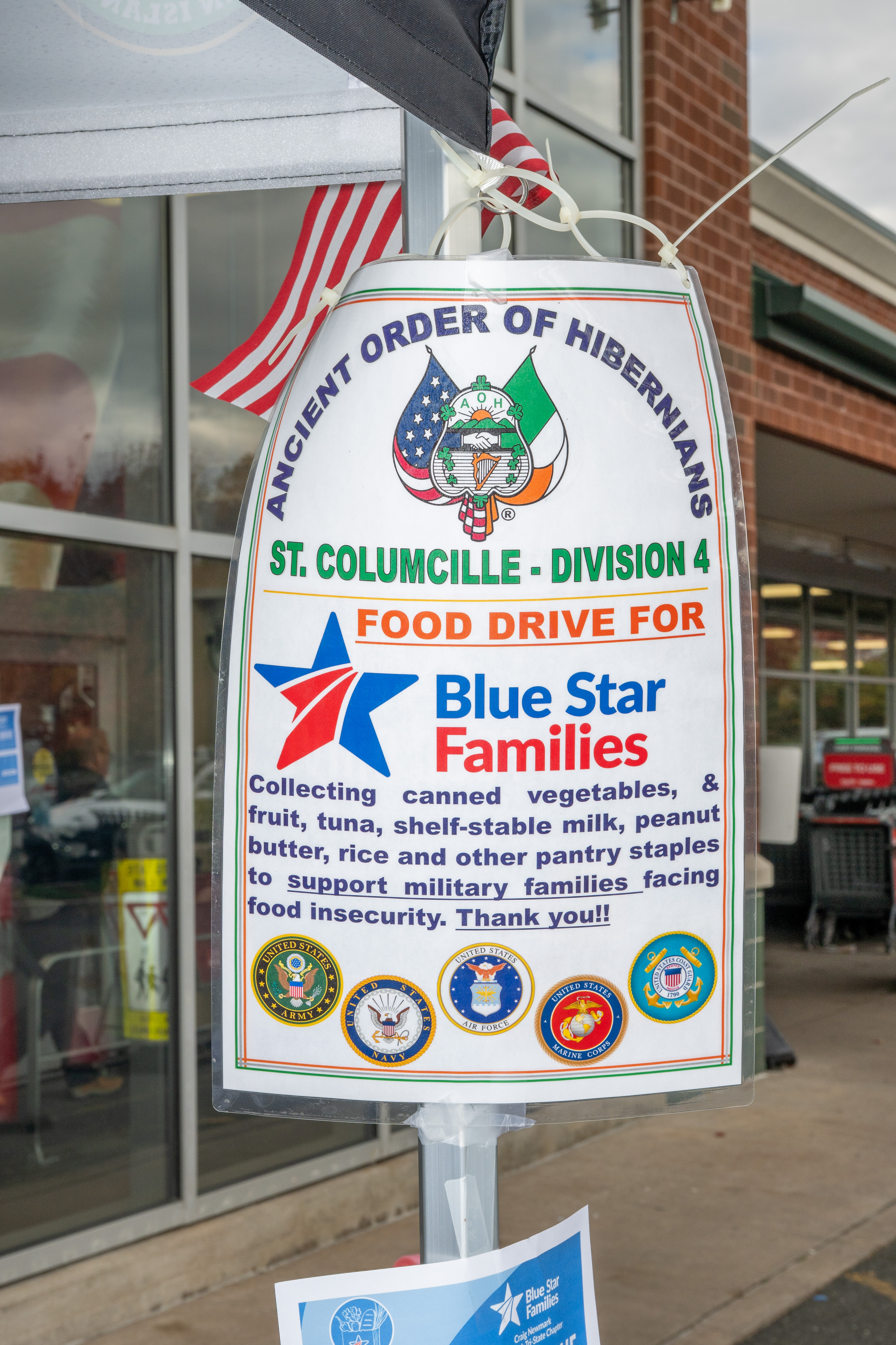 Hundreds of people donate food and/or money to the Ancient Order of Hibernians’ food drive for Blue Star Families on Saturday, November 1, 2025, in Charleston. The proceeds will benefit military families at Fort Wadsworth. (Owen Reiter for the Advance/SILive.com)