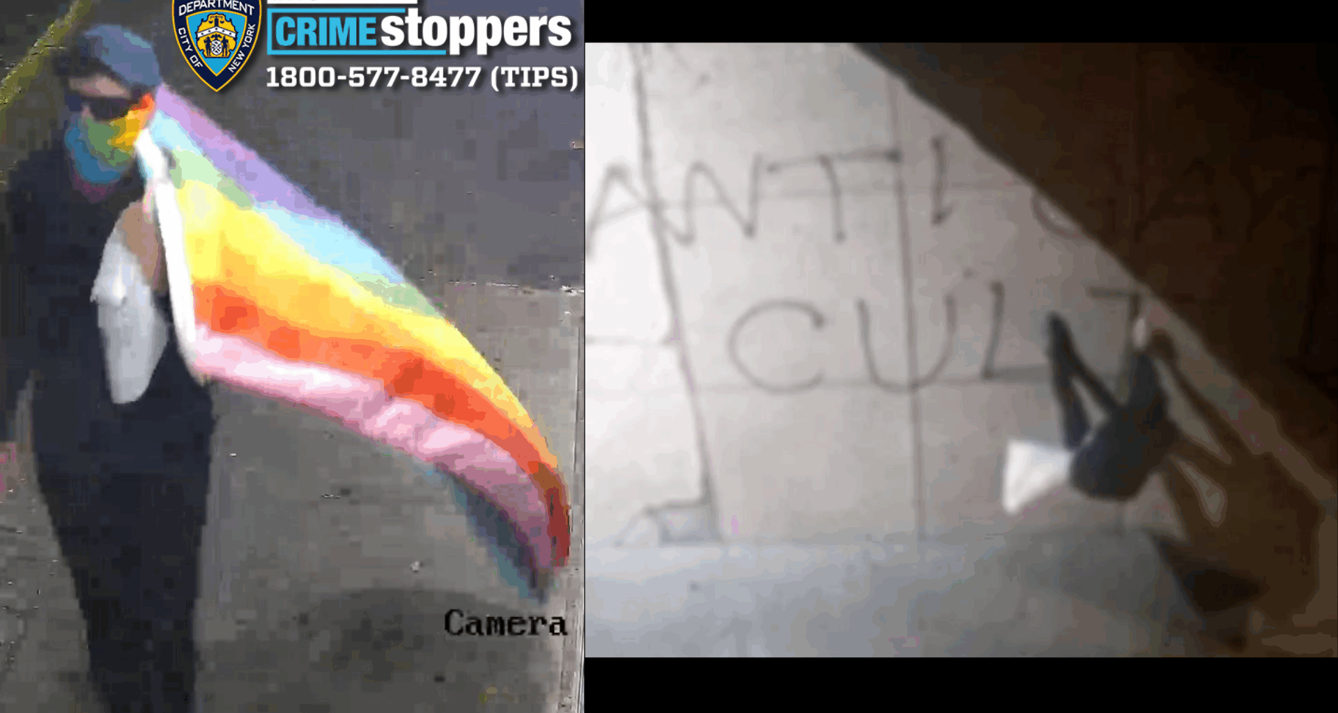 The NYPD is searching for a vandal who made "anti-Christian" graffiti at multiple Queens churches