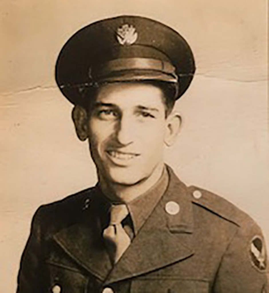 Staff Sergeant Clyde H. Keeling, a W.W. II Veteran, 349th Bombardment Squadron, Army Air Corp, B-17 Flying Fortress Flight Engineer. (Submitted by Sandy Chitty) - . \