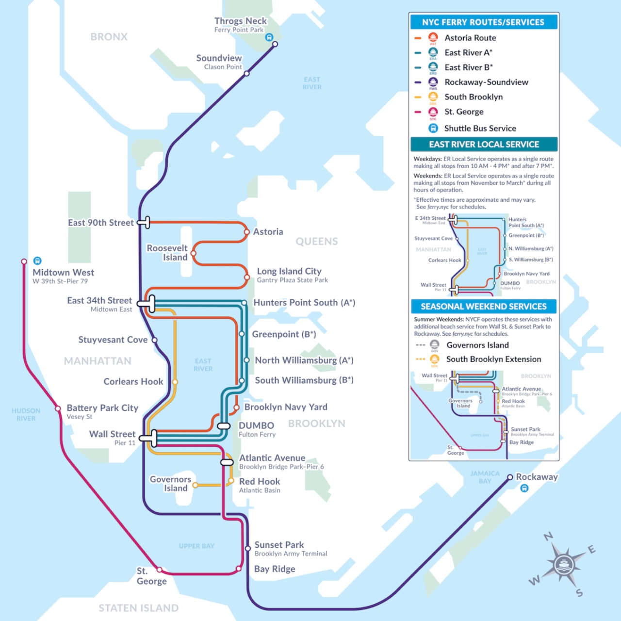 NWS fast ferry map