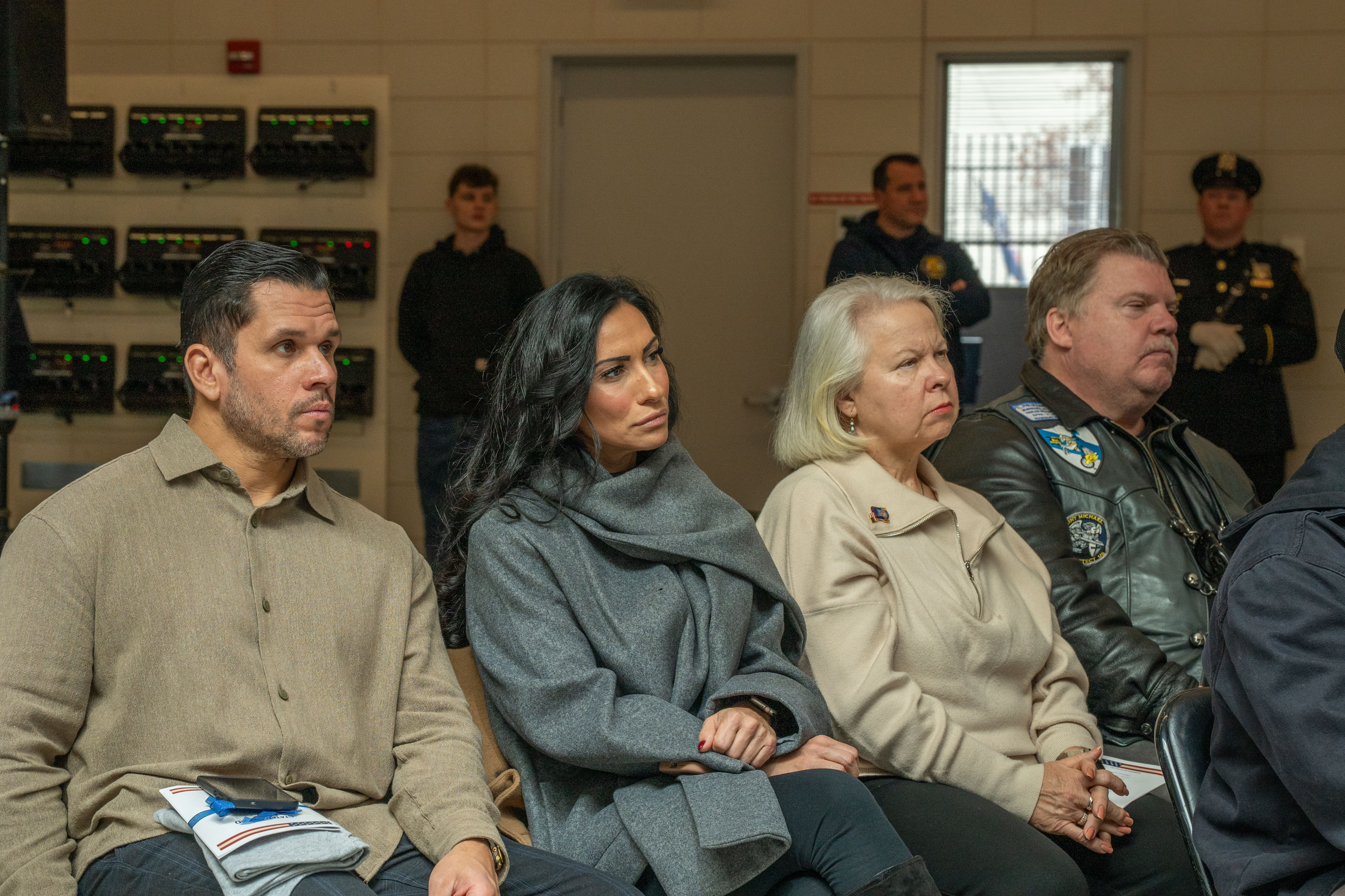 Friends, family, community leaders, elected officials, and fellow NYPD members gather at the 121st Precinct on Saturday, November 15, 2025, in Graniteville for the 10th annual Staten Island Remembers, honoring fallen Staten Islanders who served in the New York Police Department. (Owen Reiter for the Advance/SILive.com)