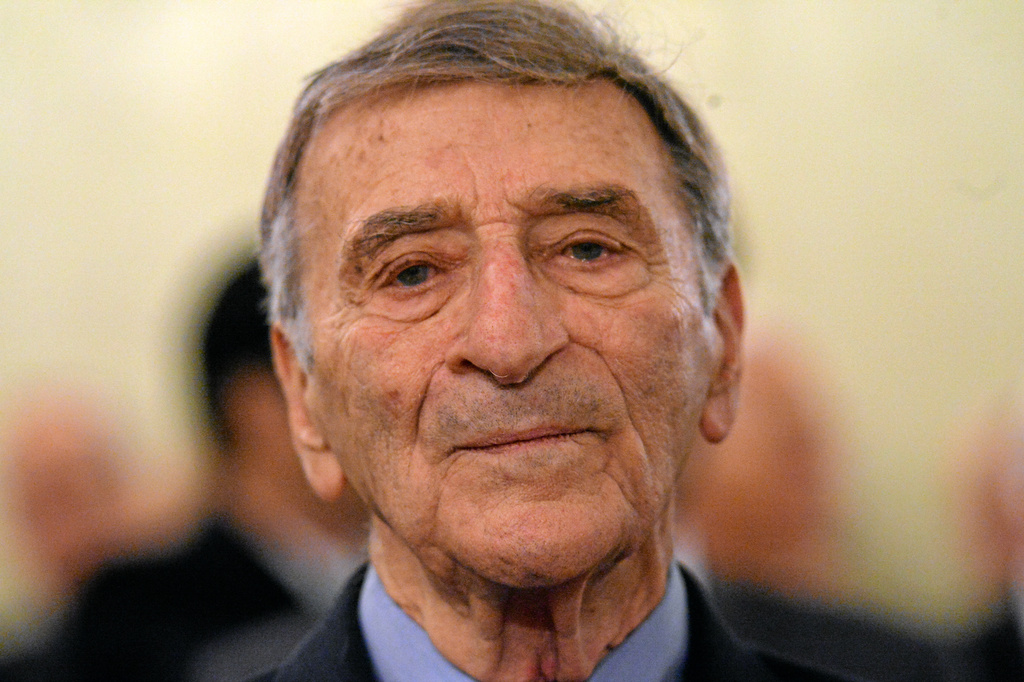 Gene Gagliardi, who fought in the Battle of the Bulge, at the Luxembourg American Chamber of Commerce's "Welcome Home, Boys!" tribute to veterans celebrating the 70th anniversary of the Battle of the Bulge Monday, November 9, 2015 at the River Club in Manhattan. (Staten Island Advance/ Bill Lyons)