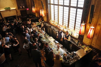 The Campbell Bar, formerly the Campbell Apartment Bar, in Grand Central Terminal