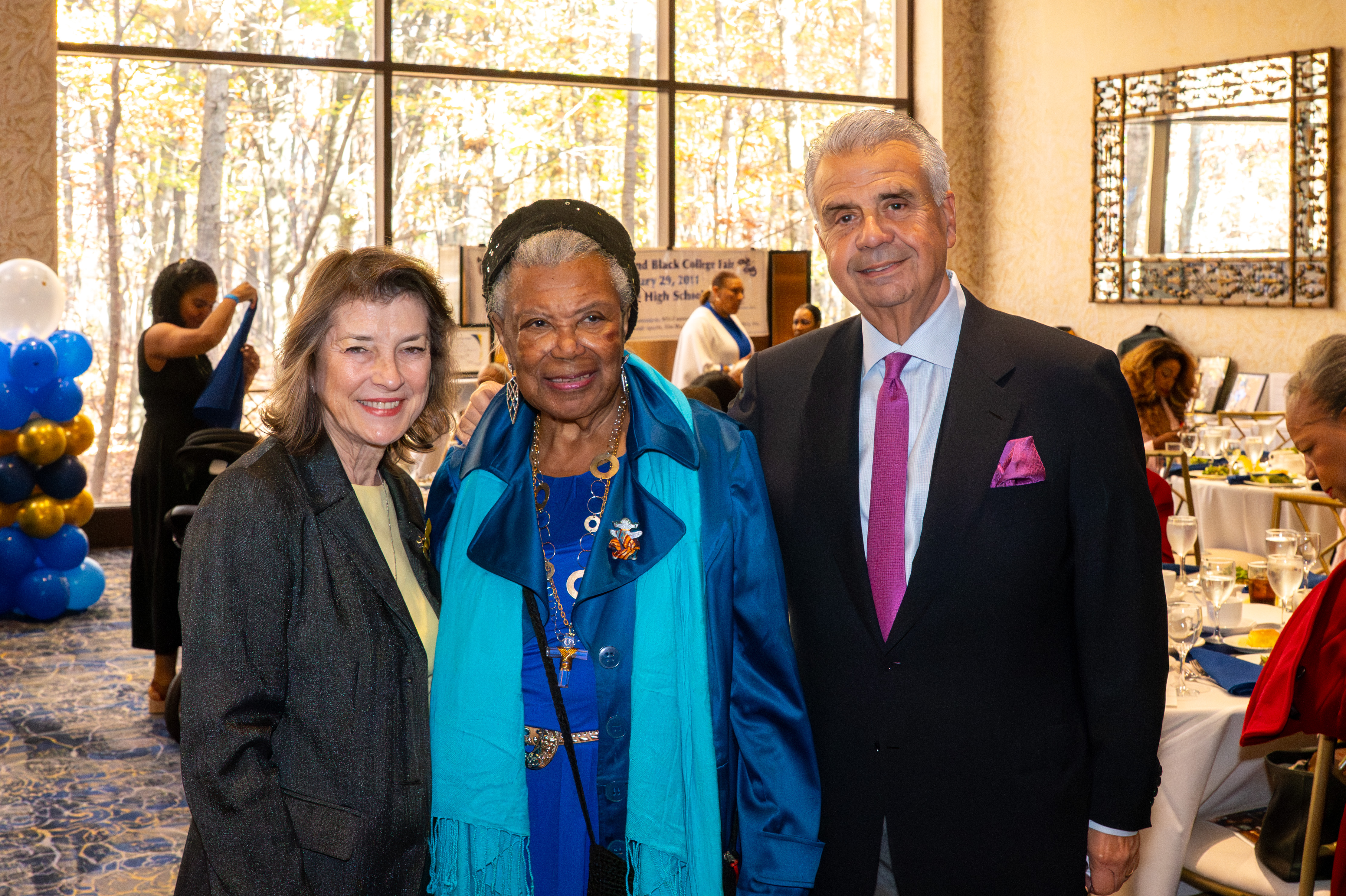 Richard and Lois Nicotra greet Virginia Allen at the Staten Island NAACP’s Freedom Fund Luncheon held at Nicotra’s Ballroom at the Hilton Garden Inn on Saturday, November 8, 2025, in Bloomfield. The milestone event marked 100 years of service to the community. (Owen Reiter for the Advance/SILive.com)