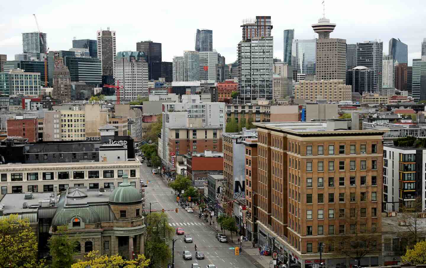 East Hastings Street in the Downtown Eastside neighborhood, where fatal drug overdose rates range between 15 to 25 times higher than in the United States and the rest of Canada.
