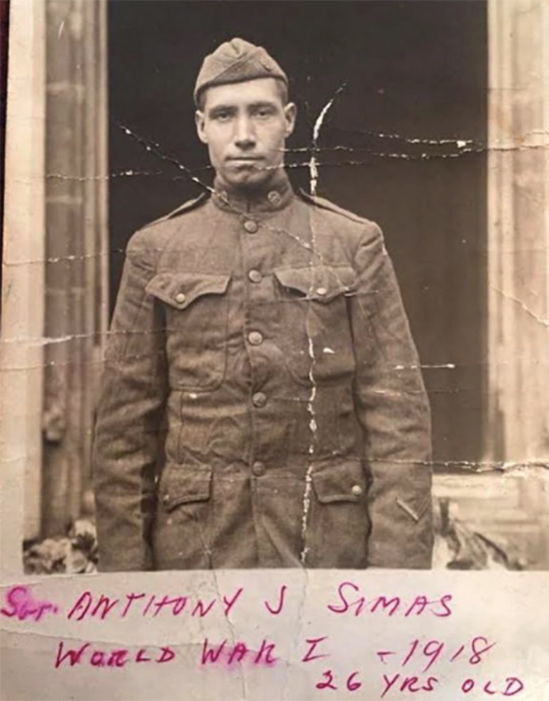 Supply Sergeant Antonio J. Simas fought in World War I in Brest, France. He was present when the United States fired the last shot and Germany surrendered, on November 11, 1918. Photo circa 1918. (Submitted by Kayle Simas)