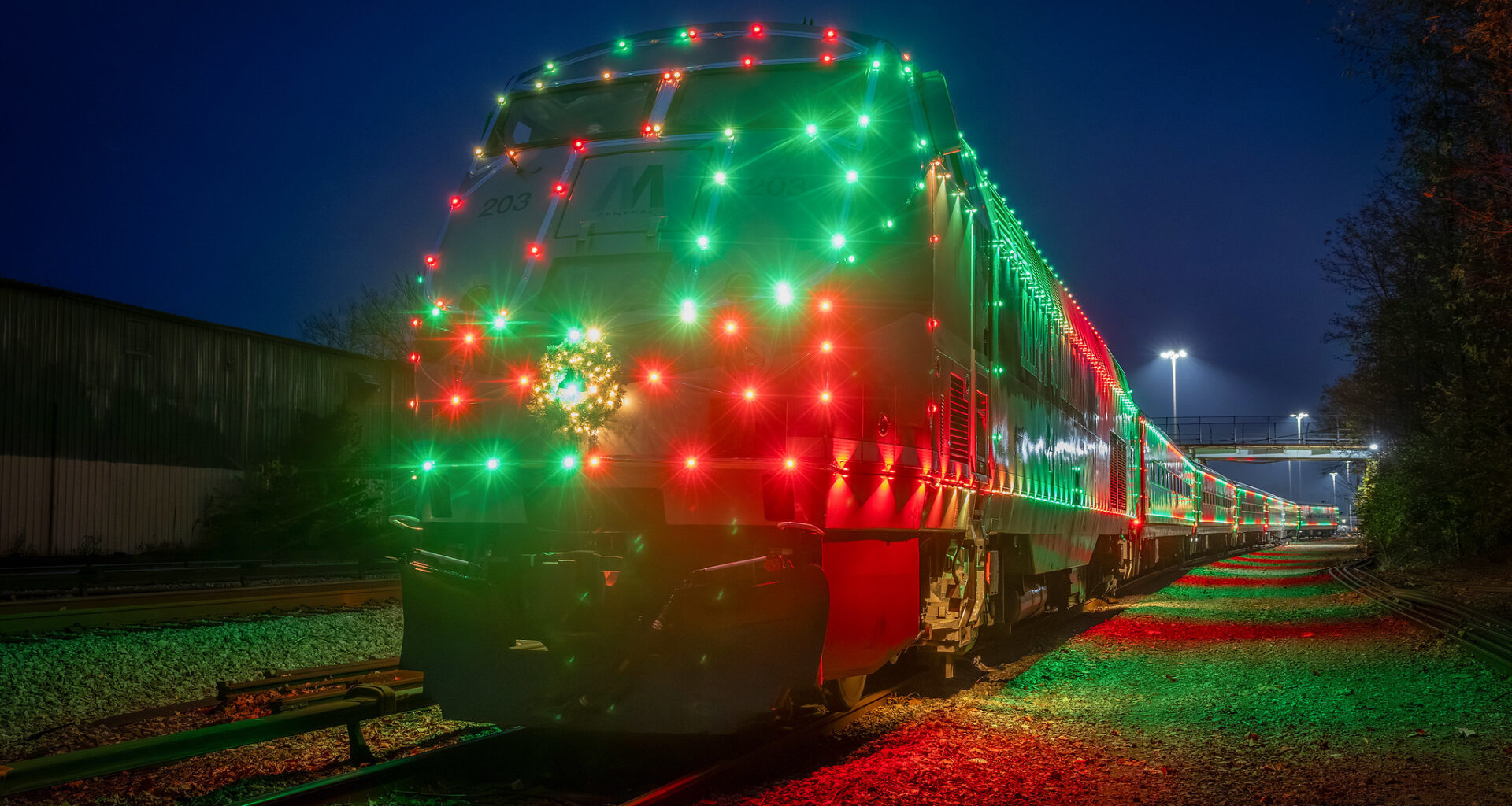 MTA rolled out its holiday lights trains Friday. Photo: MTA/Emily Moser