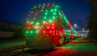 MTA rolled out its holiday lights trains Friday. Photo: MTA/Emily Moser