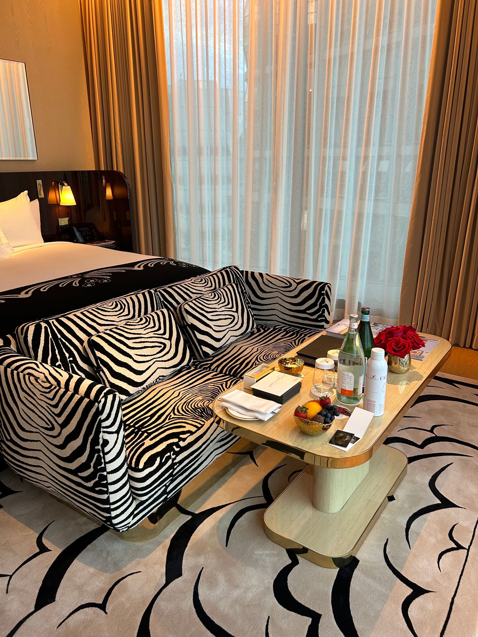 Maximalist signature corner room suite at Faena New York