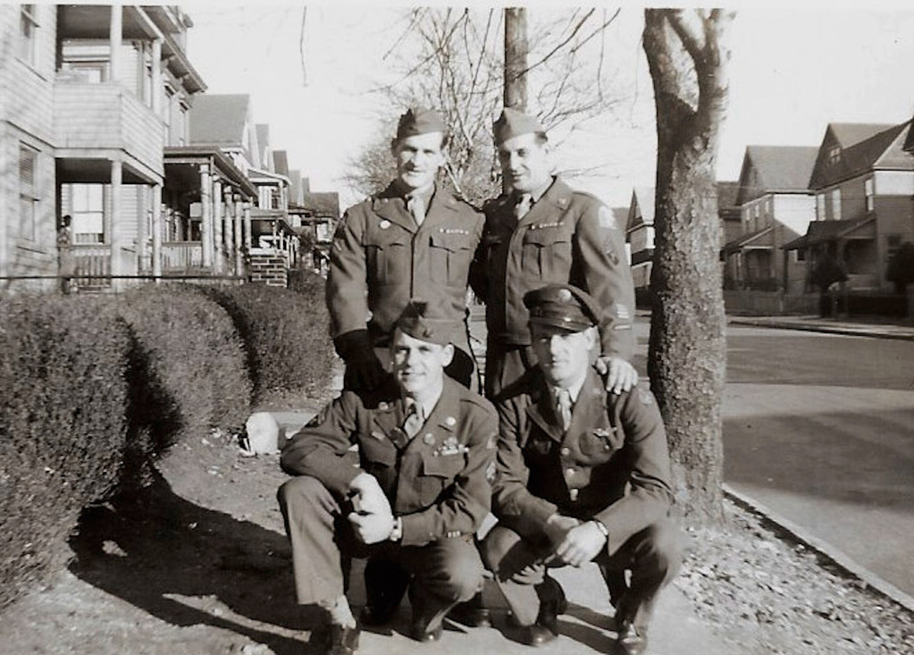 The Four Sellenthin Brothers served together during WW II. “Unlike the Sullivan Brothers who served together and were lost, the four Sellenthins returned safely to Staten Island,” Mary Ann Sellenthin DeFrancesco writes. John was a cook and made Mary Ann homemade potato chips when he came home. Henry, her godfather, was a medic and once used a pen as an IV to save a patient. Charles and George were soldiers in battle. John is Mary Ann’s dad. (Submitted by Mary Ann Sellenthin)