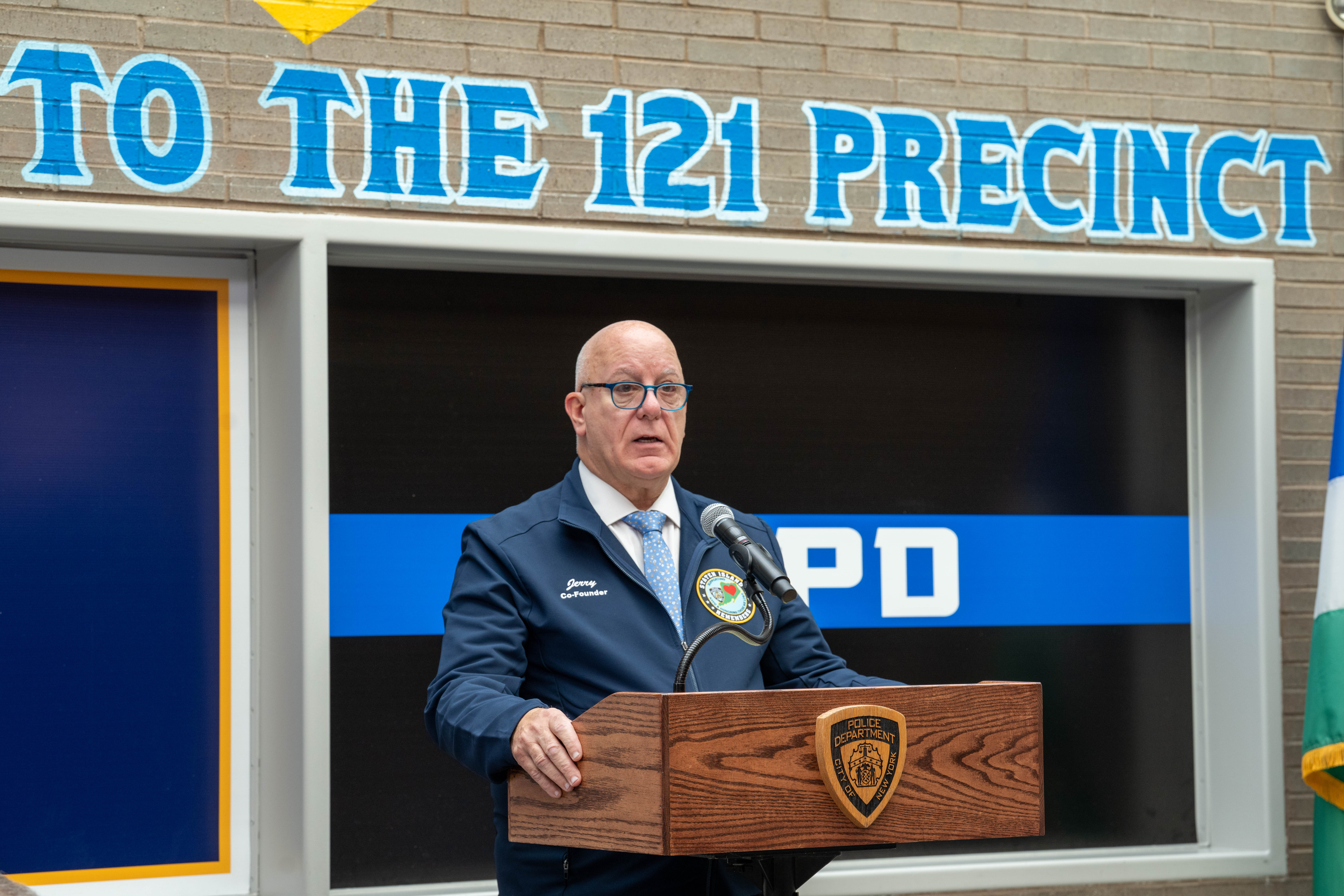 Co-chair Jerry Amorosi at the 121st Precinct on Saturday, November 15, 2025, in Graniteville, for the 10th annual Staten Island Remembers, honoring fallen Staten Islanders who served in the New York Police Department. (Owen Reiter for the Advance/SILive.com)