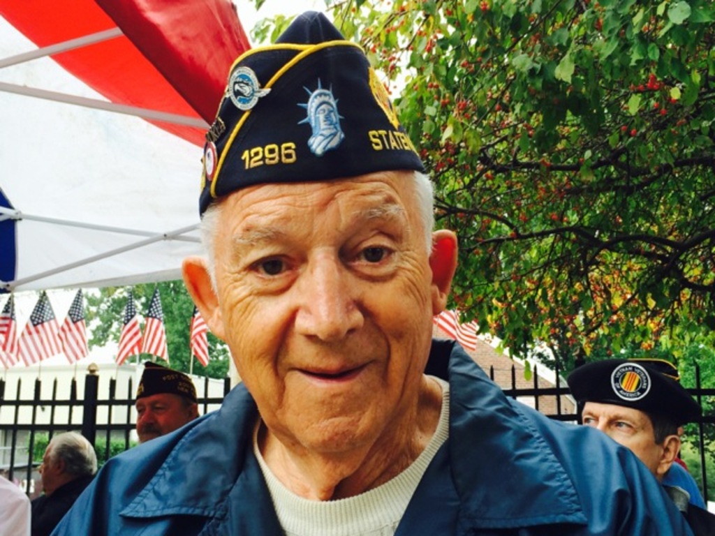“I’ve been coming from Day One because I respect Vietnam vets,” said Charlie Navarino of Dongan Hills, who served in the U.S. Army from 1951 to 1953. (Staten Island Advance/Virginia N. Sherry) Staff-Shot