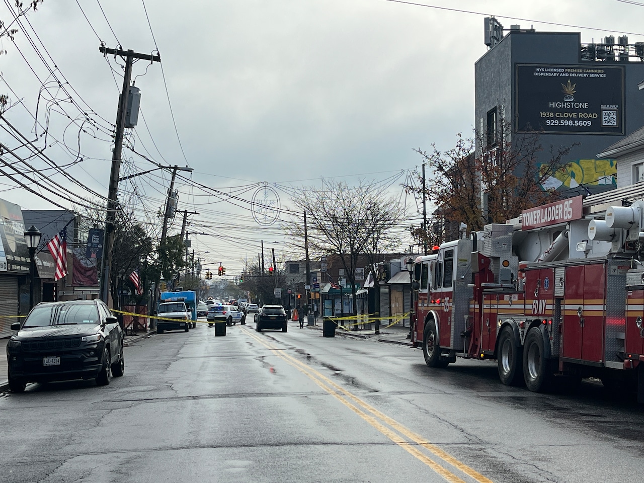 Wires down in New Dorp on Wednesday