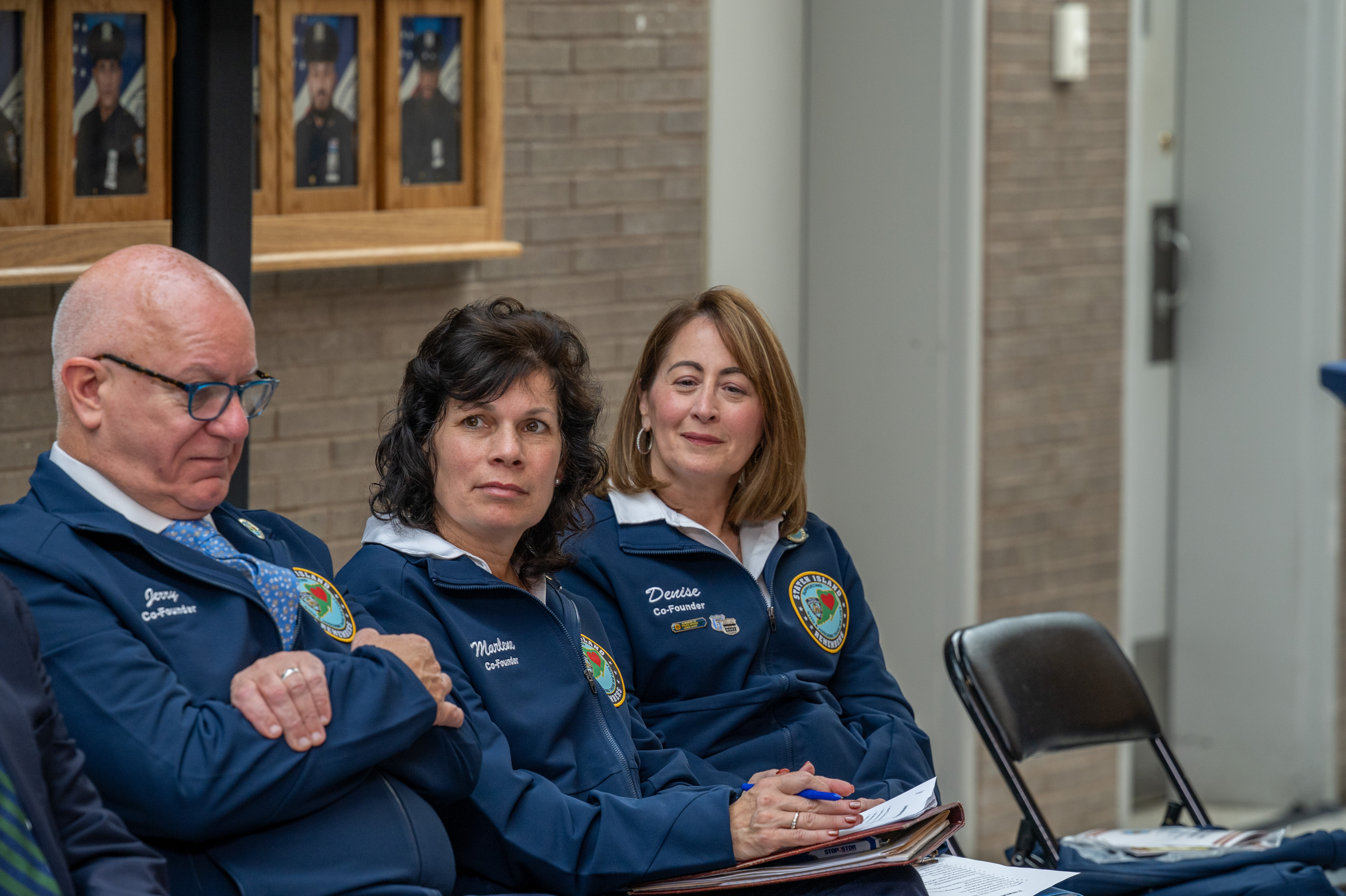 Friends, family, community leaders, elected officials, and fellow NYPD members gather at the 121st Precinct on Saturday, November 15, 2025, in Graniteville for the 10th annual Staten Island Remembers, honoring fallen Staten Islanders who served in the New York Police Department. (Owen Reiter for the Advance/SILive.com)