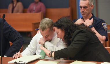 Jurors watch moment Staten Island stabbing victim collapses in pool of blood as video is played at trial