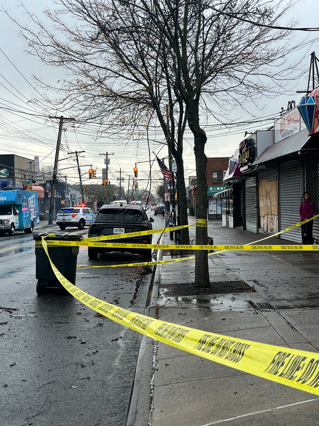 Wires down in New Dorp on Wednesday