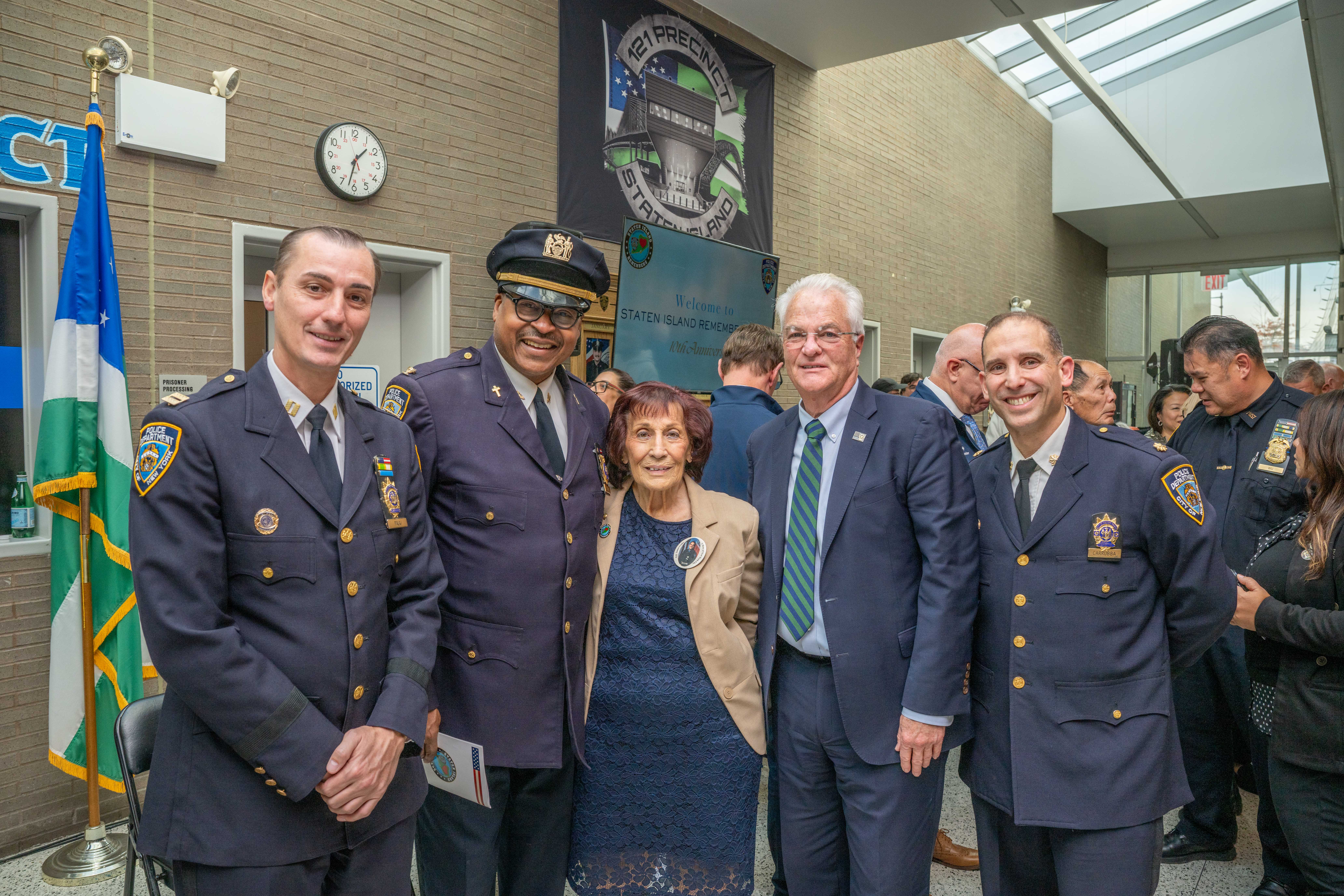 Friends, family, community leaders, elected officials, and fellow NYPD members gather at the 121st Precinct on Saturday, November 15, 2025, in Graniteville for the 10th annual Staten Island Remembers, honoring fallen Staten Islanders who served in the New York Police Department. (Owen Reiter for the Advance/SILive.com)