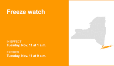 NY weather: Freeze watch affecting part of New York Tuesday – temperatures could sink to 30