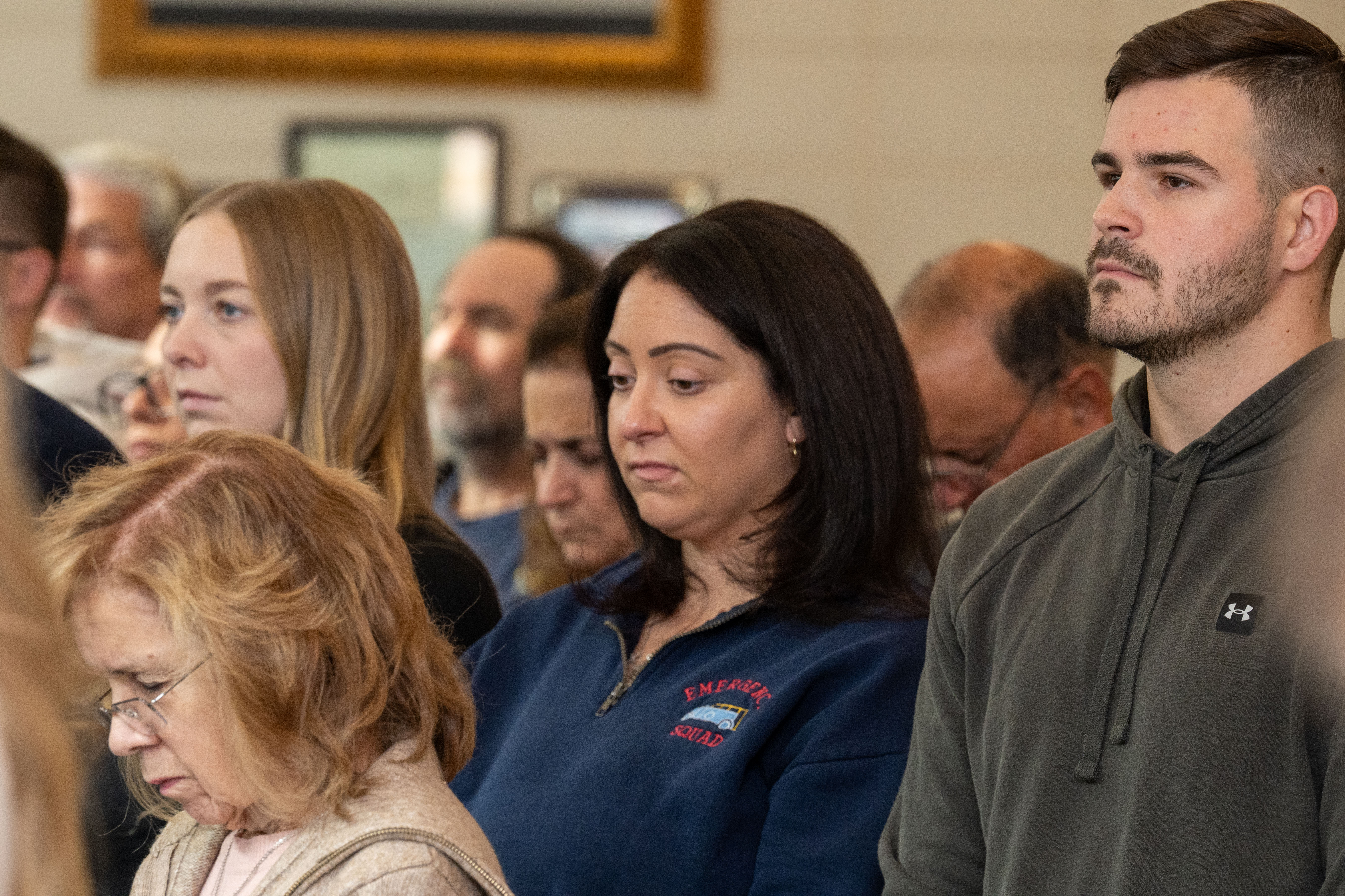 Friends, family, community leaders, elected officials, and fellow NYPD members gather at the 121st Precinct on Saturday, November 15, 2025, in Graniteville for the 10th annual Staten Island Remembers, honoring fallen Staten Islanders who served in the New York Police Department. (Owen Reiter for the Advance/SILive.com)