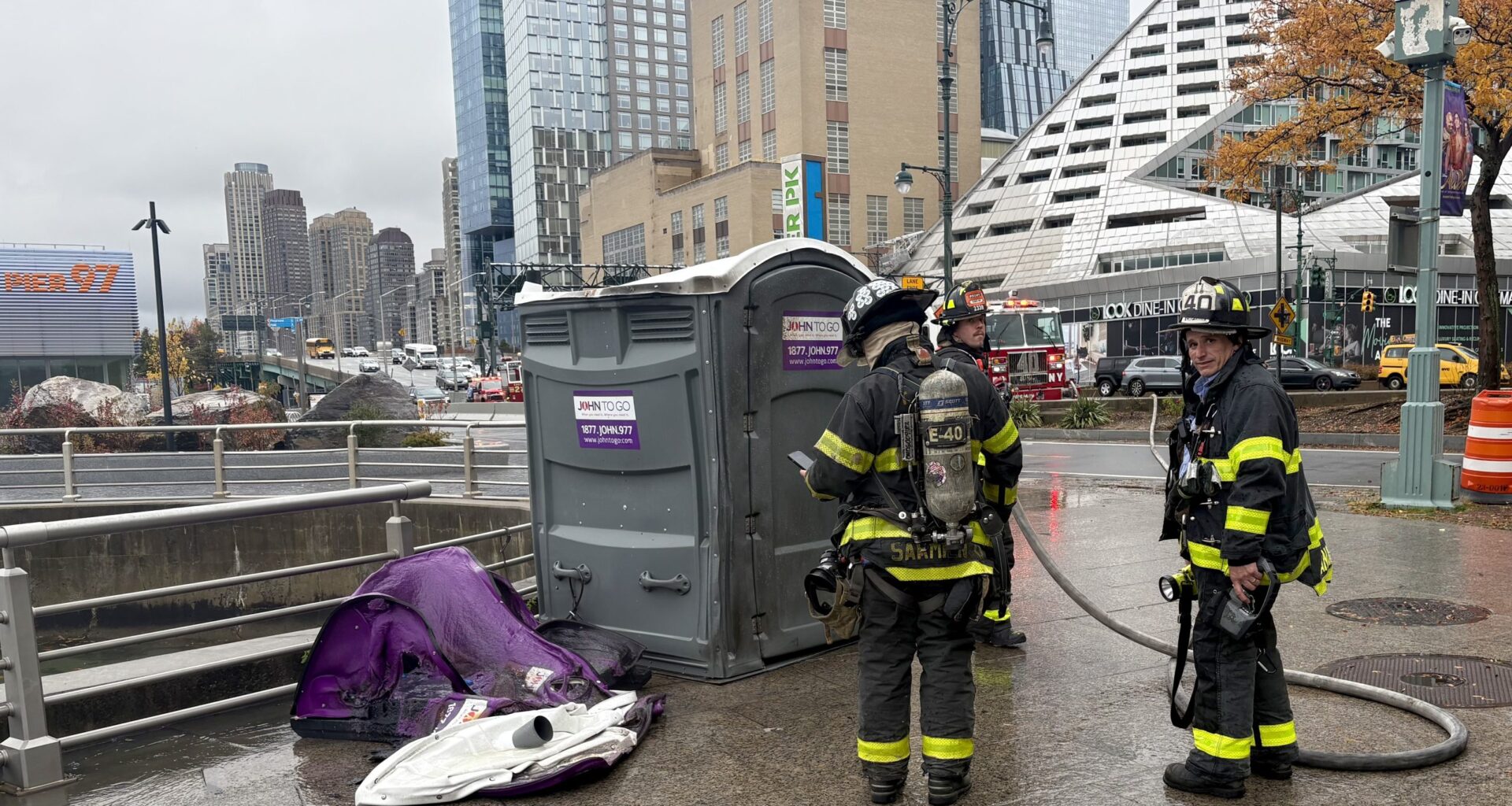 Porta Potty Fire at Pier 97 Underscores Hudson River Park's Long Wait for Public Restrooms