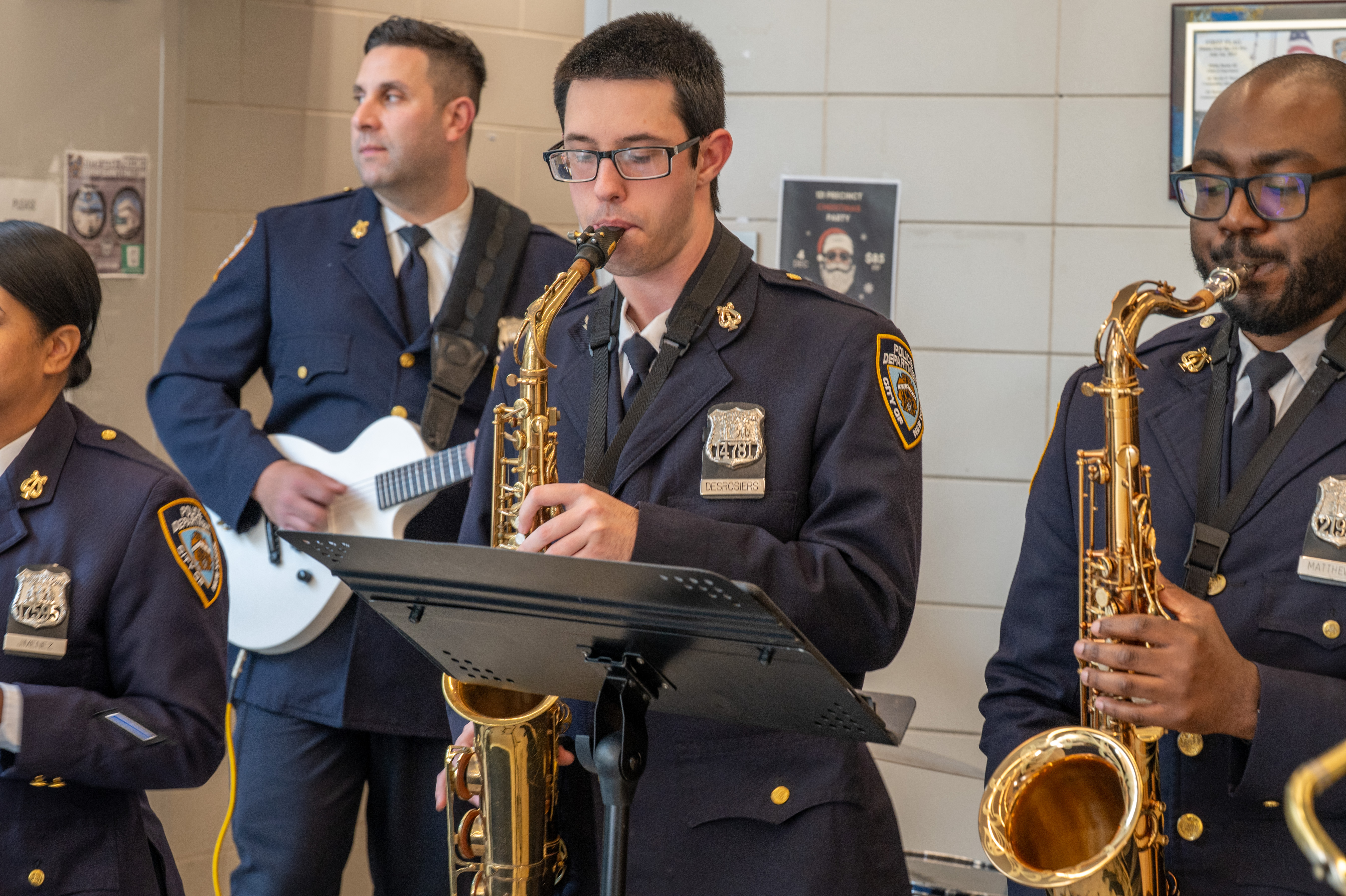 Friends, family, community leaders, elected officials, and fellow NYPD members gather at the 121st Precinct on Saturday, November 15, 2025, in Graniteville for the 10th annual Staten Island Remembers, honoring fallen Staten Islanders who served in the New York Police Department. (Owen Reiter for the Advance/SILive.com)