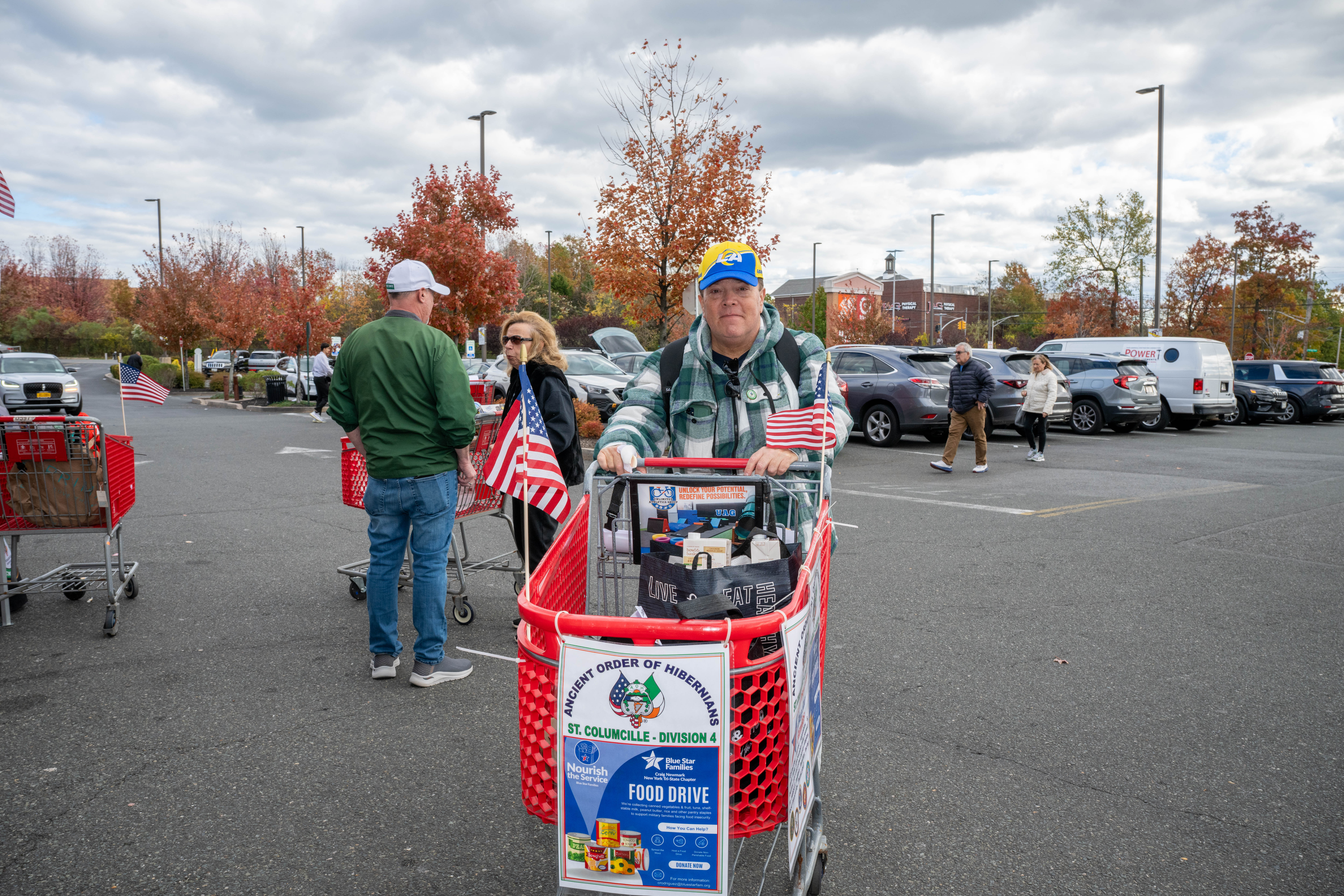 Hundreds of people donate food and/or money to the Ancient Order of Hibernians’ food drive for Blue Star Families on Saturday, November 1, 2025, in Charleston. The proceeds will benefit military families at Fort Wadsworth. (Owen Reiter for the Advance/SILive.com)
