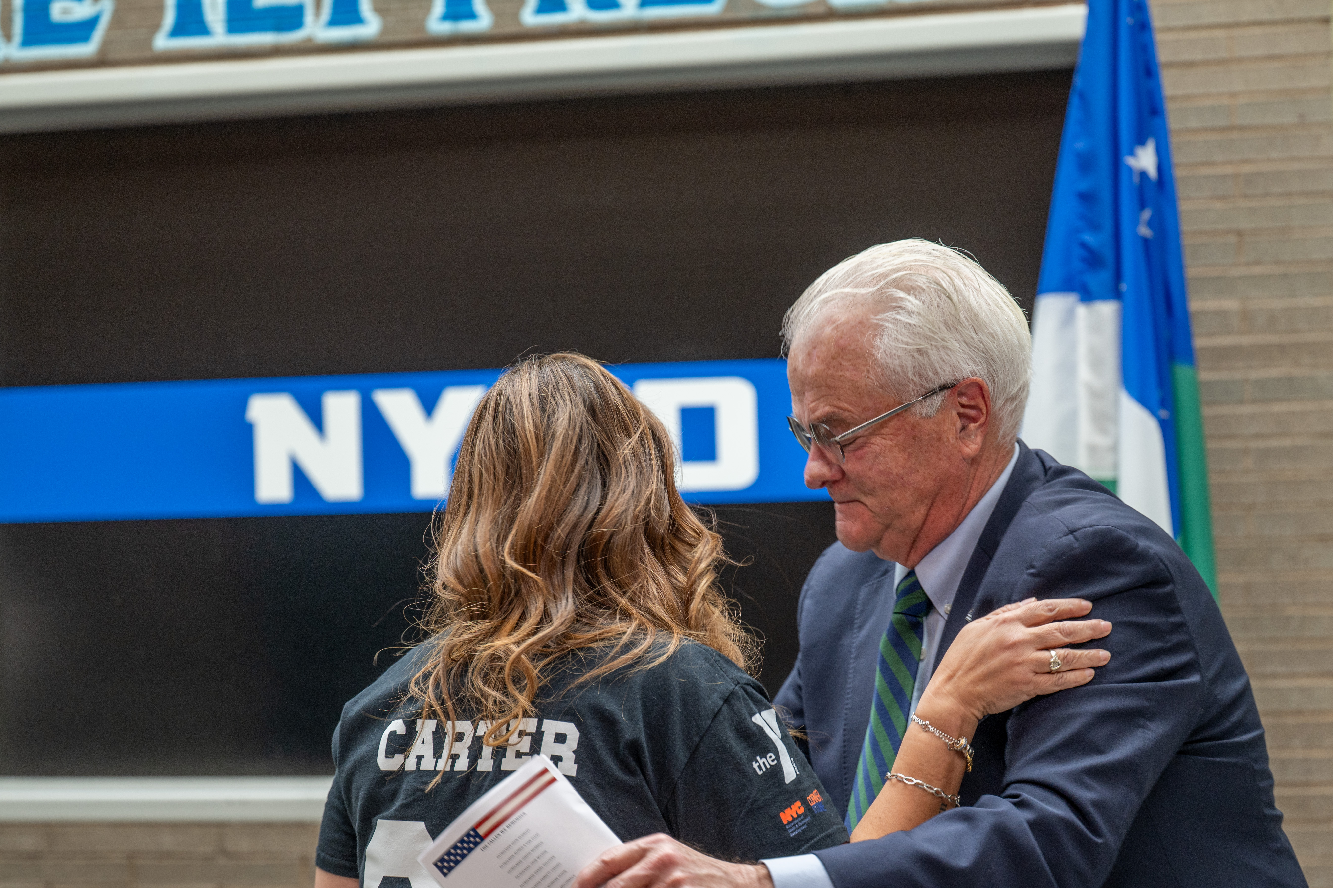 Friends, family, community leaders, elected officials, and fellow NYPD members gather at the 121st Precinct on Saturday, November 15, 2025, in Graniteville for the 10th annual Staten Island Remembers, honoring fallen Staten Islanders who served in the New York Police Department. (Owen Reiter for the Advance/SILive.com)