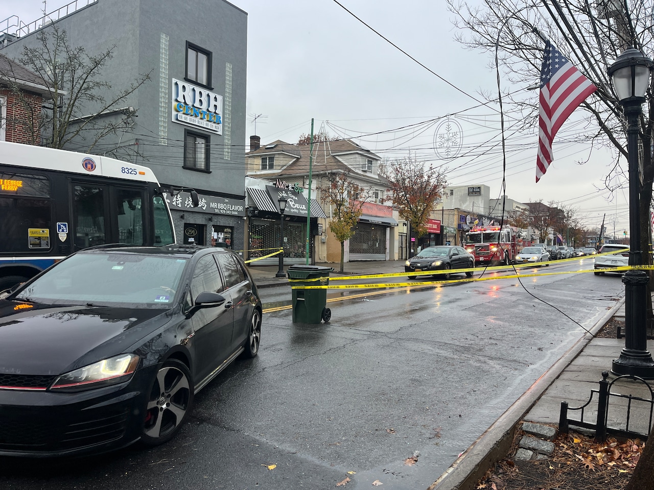 Wires down in New Dorp on Wednesday