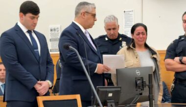 Miriam Yarimi at her sentencing on Nov. 19, 2025 in New York. (Spectrum News NY1)