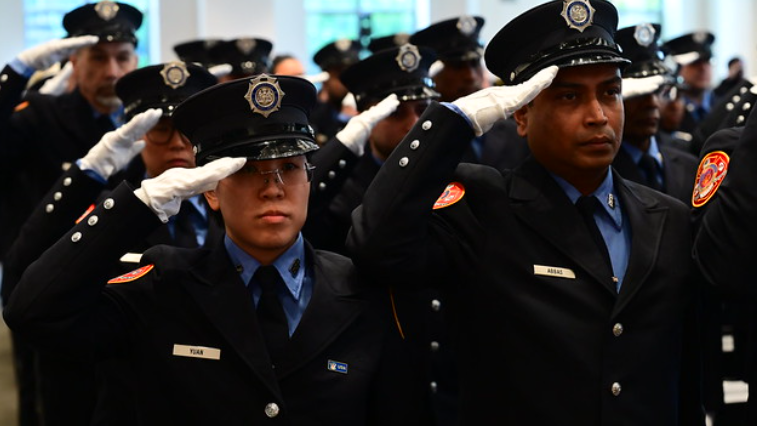 FDNY's latest class of fire protection inspectors graduate at ceremony in Brooklyn