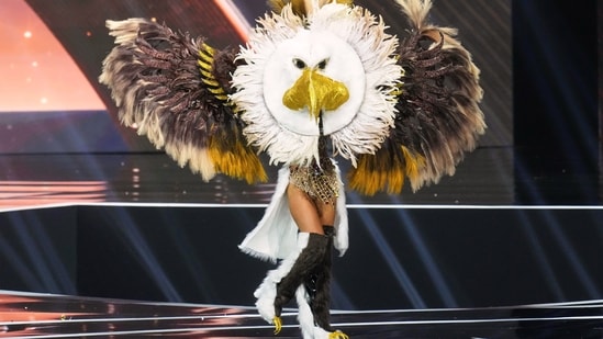 Miss USA Audrey Eckert competes in the national costume competition.(AP)