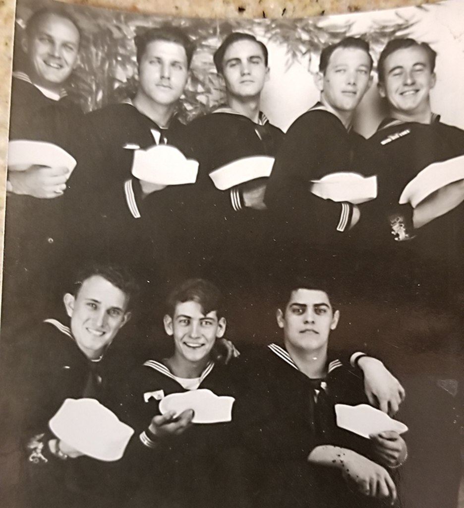 Sam Weening, top row nd from the left, served in the U.S. Navy from 1944 to 1946. He later went back in 1951 during the Korean War after graduating from Wagner College and before becoming a teacher at Tottenville High School. Photo was taken in 1946 with my dad's USS Cony (DD 508) shipmates when the ship returned to the US after WW II. His home communities were Tottenville and Huguenot. (Submitted by Robert Weening)