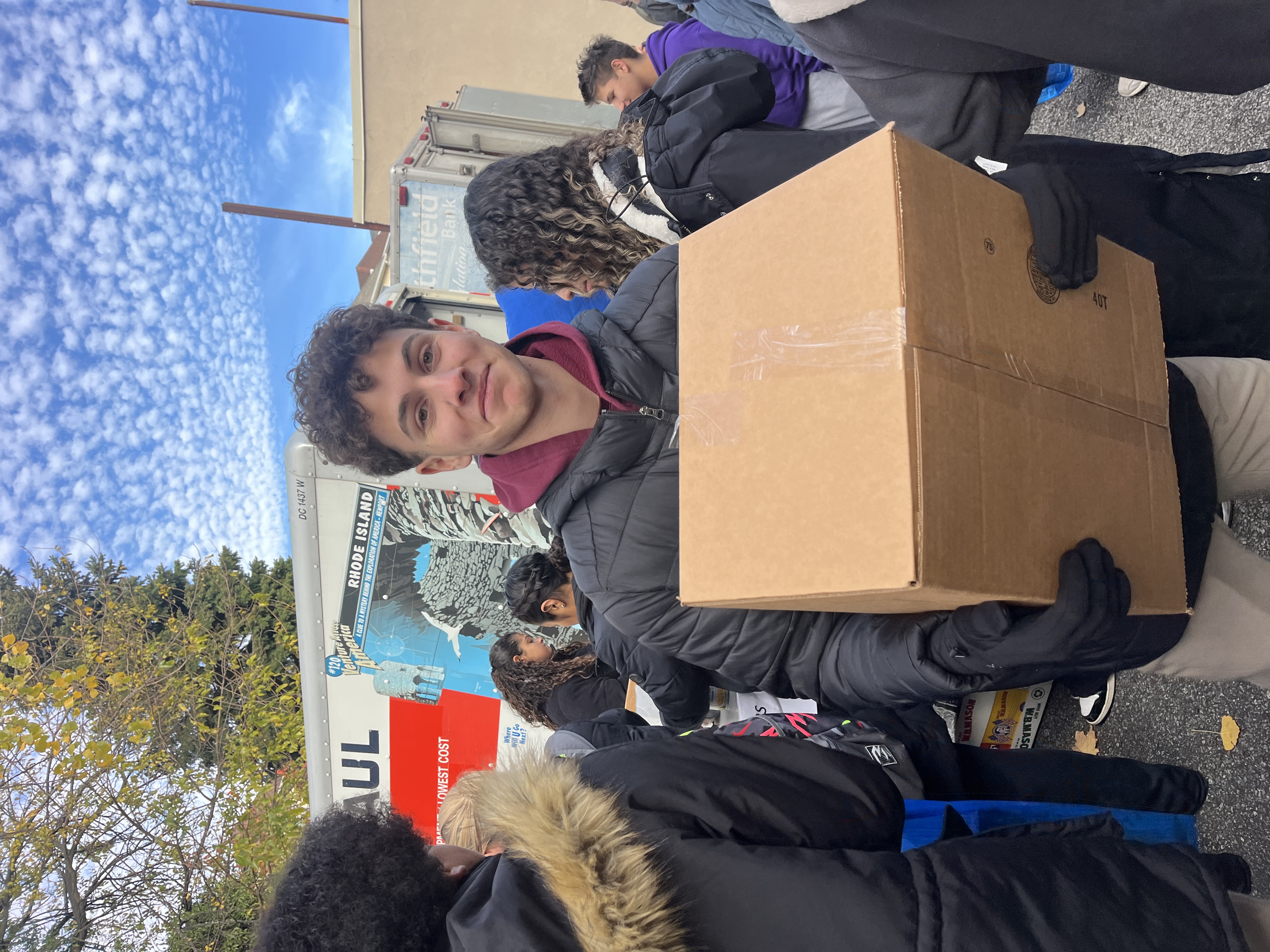 Nick Acquilano is a senior from Staten Island Academy says, ÒItÕs Thanksgiving coming up so we want everyone on Staten Island to have food when they need it.ÓStudents volunteer their time ahead of the annual Project Hospitality Poor People's Dinner, which is on Monday. (Advance/SILive.com | Jan Somma-Hammel)