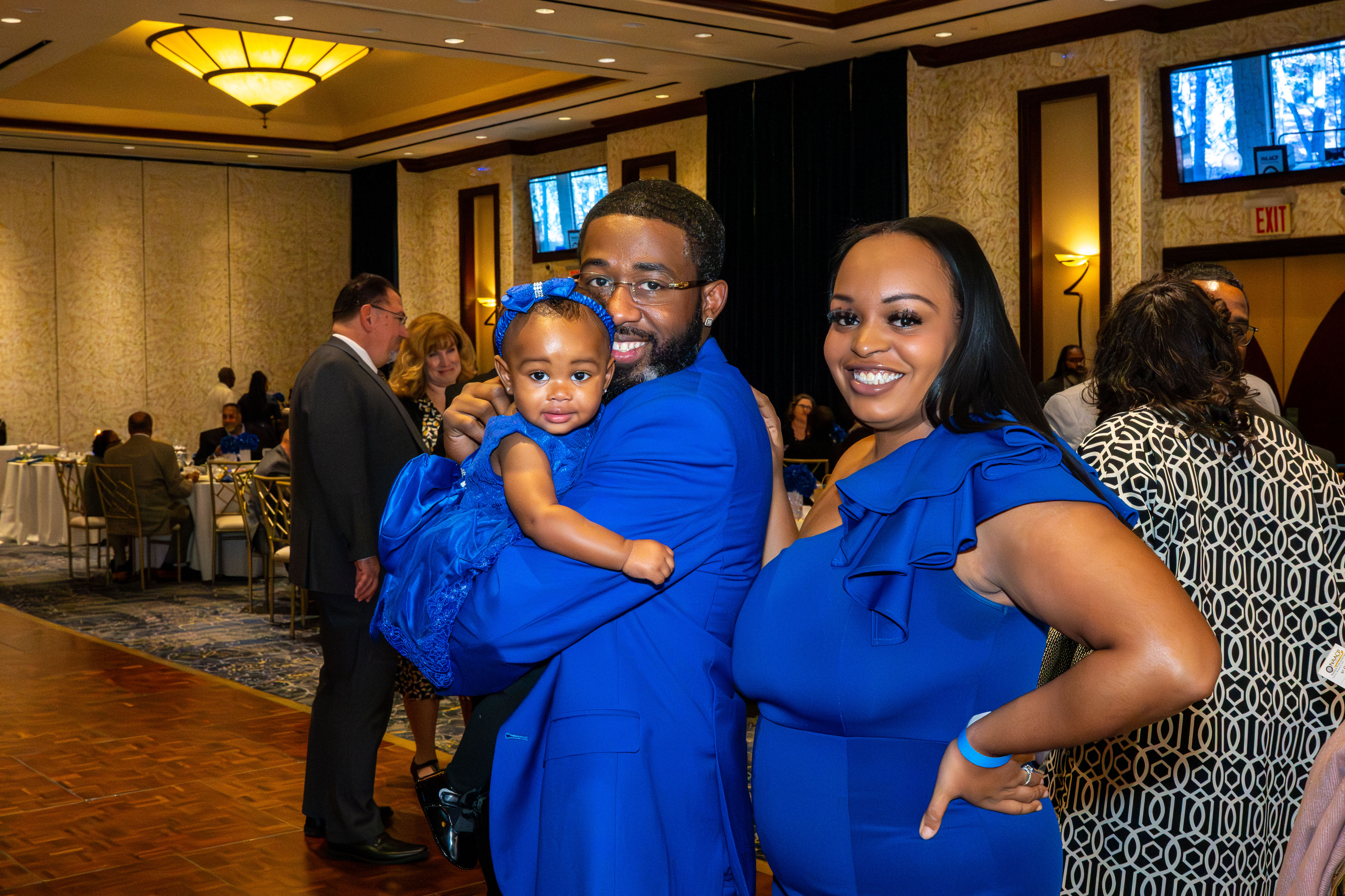 Nicholas, Ajene, and Nevaeh, 1, Jackson attend the Staten Island NAACP’s Freedom Fund Luncheon held at Nicotra’s Ballroom at the Hilton Garden Inn on Saturday, November 8, 2025, in Bloomfield. The milestone event marked 100 years of service to the community. (Owen Reiter for the Advance/SILive.com)