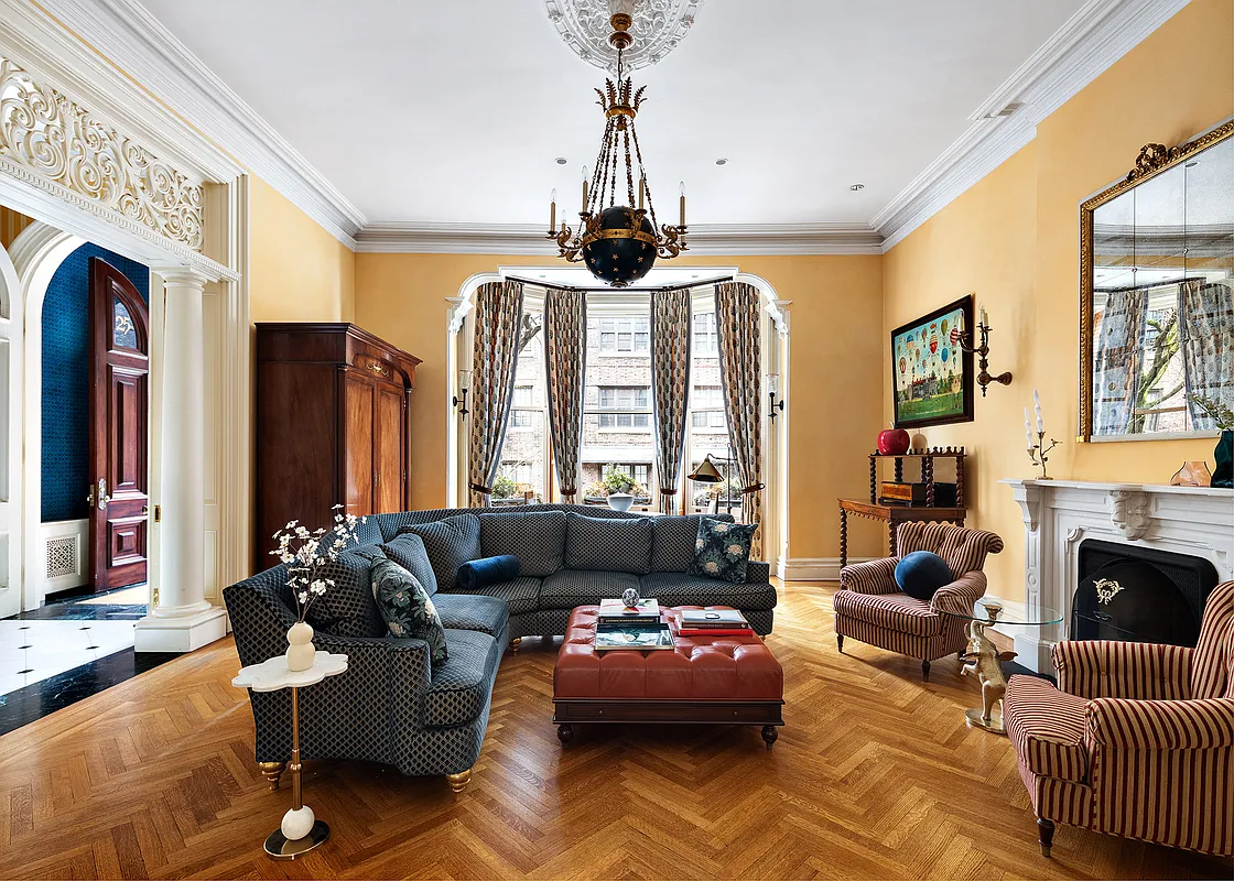 brooklyn open house - parllor with marble mantel