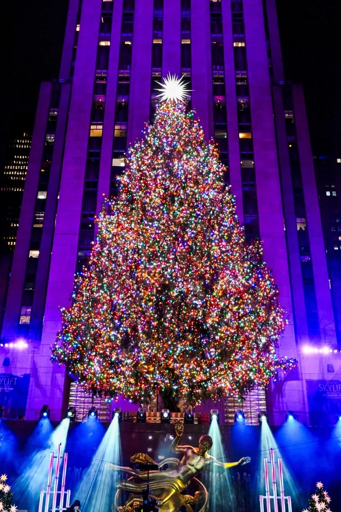 The Rockefeller Center Christmas tree is jammed with crowds every year. AP
