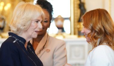 Queen Camilla enjoys ‘Spice Girl’ moment as she’s reunited with unexpected faces at Commonwealth writing prize