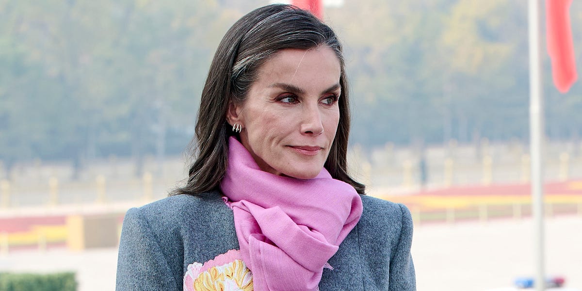 Queen Letizia Continues Her Romantic Pink Streak in China