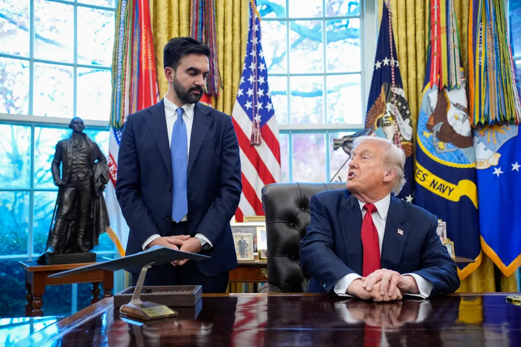 President Donald Trump and Mayor-elect Zohran Mamdani meet in the Oval Office.