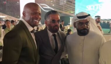Terry Crews with Suniel Shetty in Mumbai
