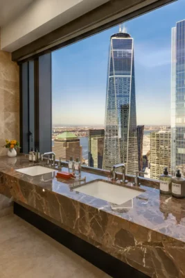 NYC condo interior design mens changing room