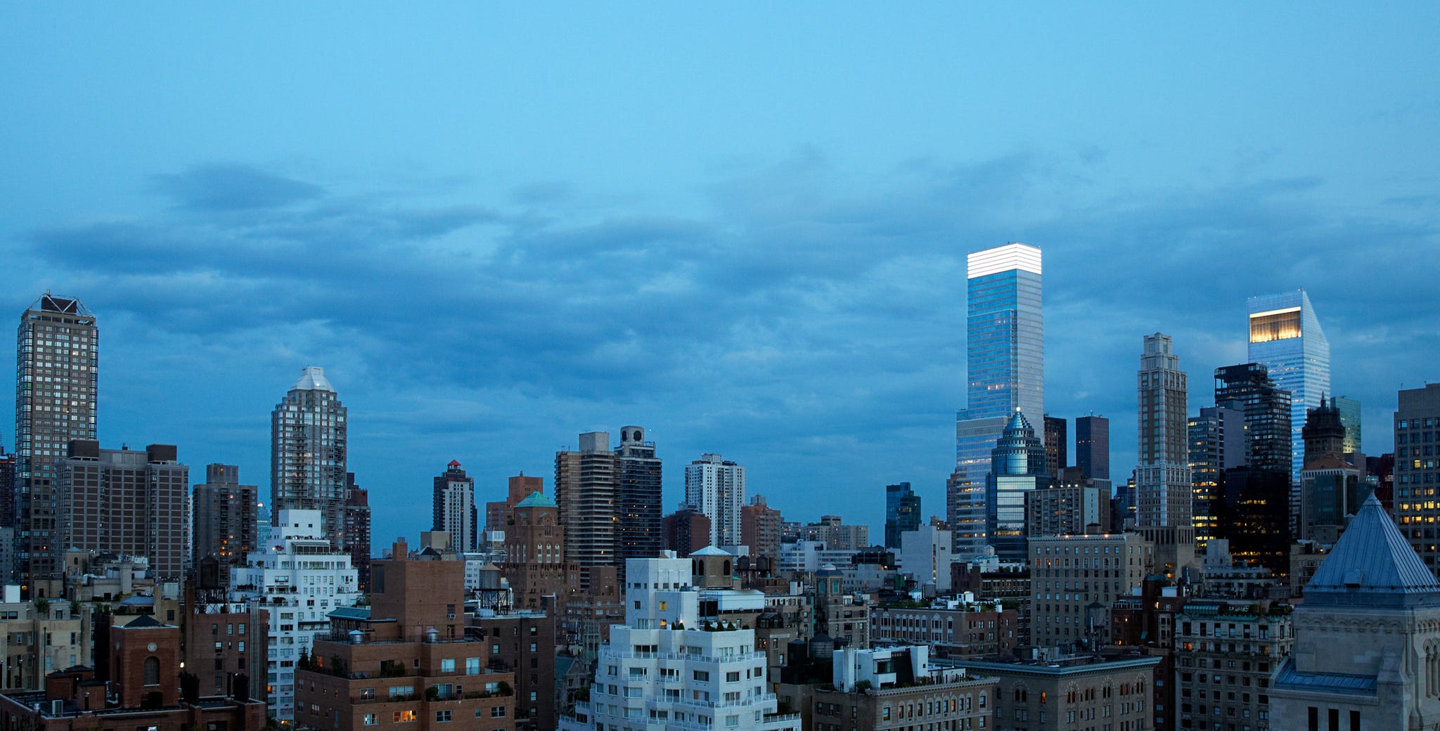 manhattan skyline of andree caldwell's apartment designed by hutton wilkinson