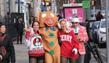 Red suits and ugly sweaters flood Hoboken during SantaCon