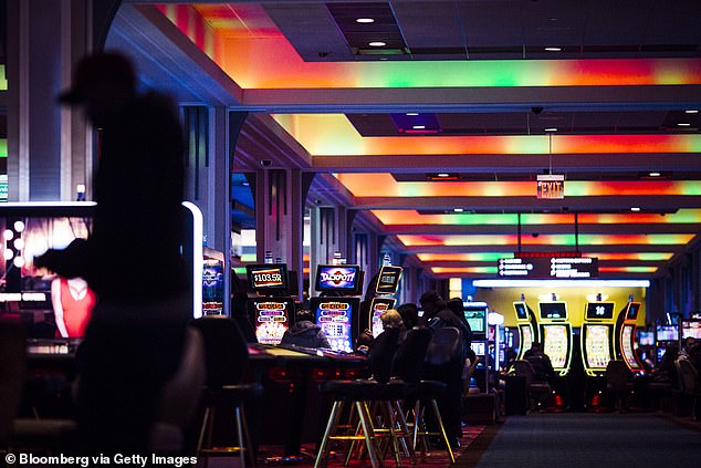 Slot machines at the Resorts World casino in Jamaica, Queens