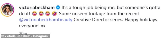 Victoria was determined to not let it get her down as she celebrated the festive period at the start of this week and looked rather jubilant