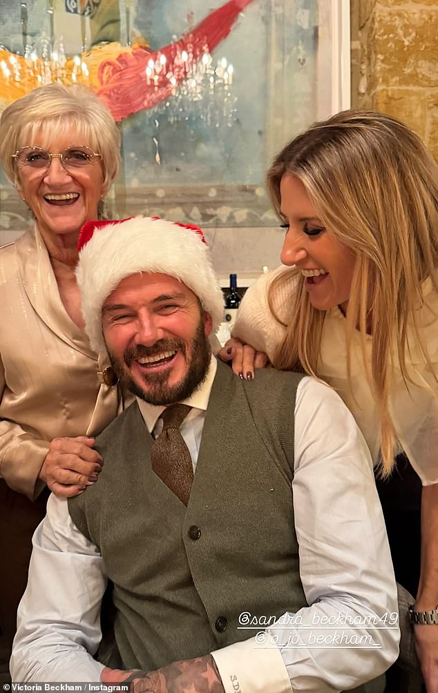 David was joined by his mother Sandra and sister Joanne