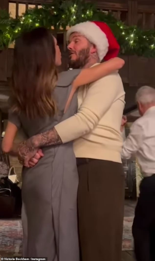 The Beckhams danced to Barbra Streisand and Barry Gibb's song Guilty and looked very loved up