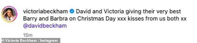 Nicola's post come hours after David and Victoria appeared to send a very clear message to son Brooklyn on Boxing day amid their family feud